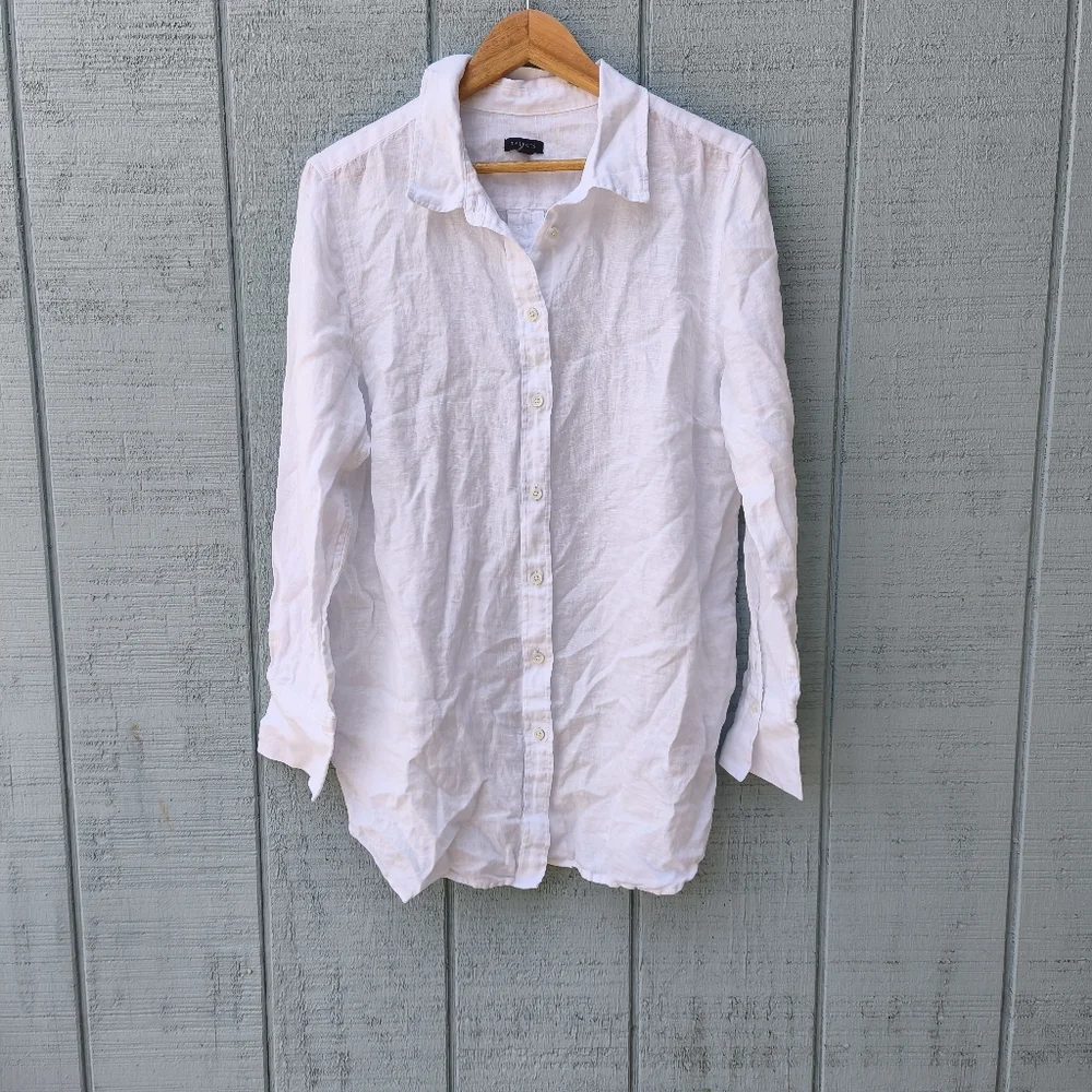 Classic White Button-Up Shirt - Picture 1 of 10